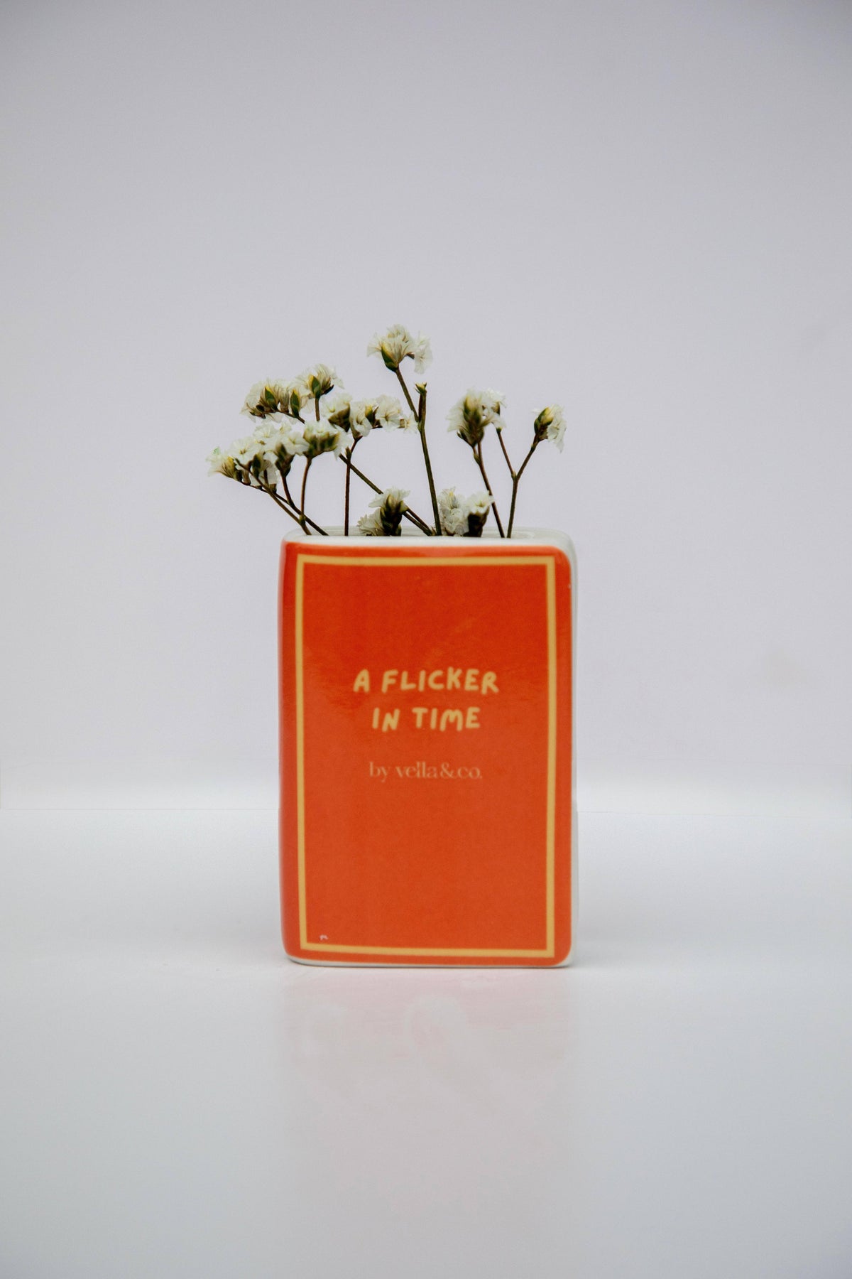 Ceramic Book-Shaped Match Holder & Bud Vase