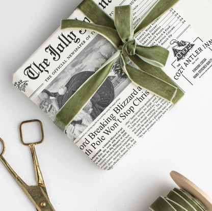 4pk Christmas Newspaper Gift Wrap Sheets