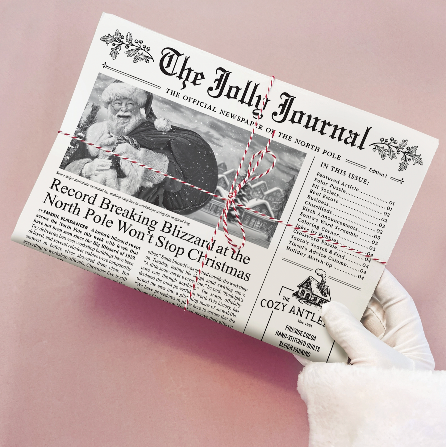 4pk Christmas Newspaper Gift Wrap Sheets