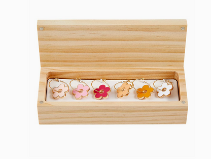 Wine Charms in Wood Box (6)